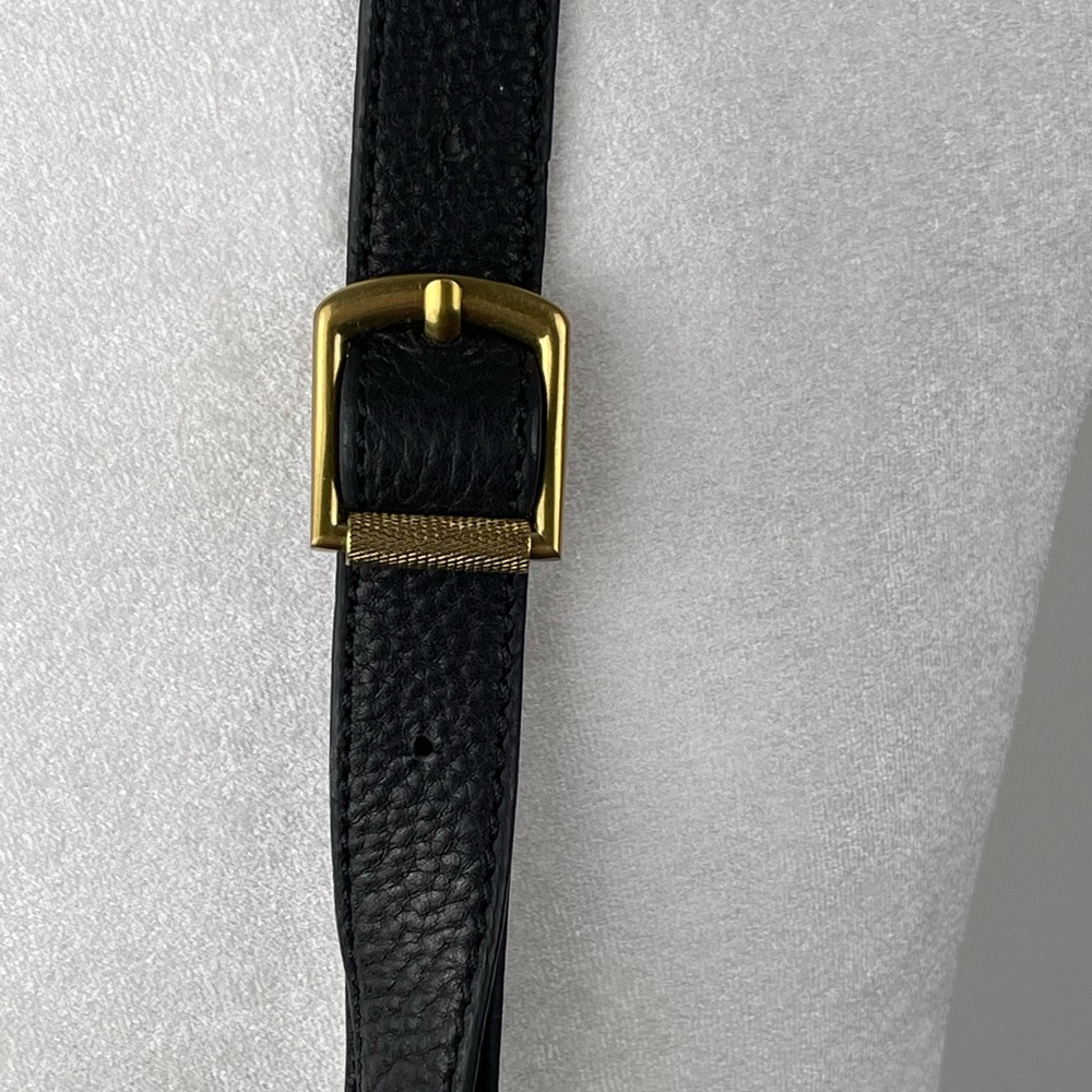 J Crew Black Pebbled Leather Biennial Shoulder Crossbody Classic Hobo Bag - Picture 3 of 15